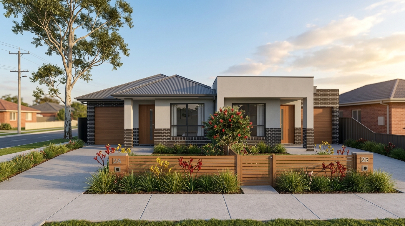 Single-storey duplex — Western Sydney